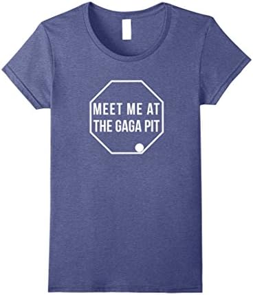 Womens Meet me at the gaga ball pit shirt Large Heather Blue