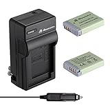 Powerextra 2 Pack Replacement Canon NB-13L Battery and Travel Charger Compatible with Canon PowerShot G5 X, G7 X, G7 X Mark II, G9 X, G9 X Mark II, SX620 HS, SX720 HS, SX730 HS Digital Camera