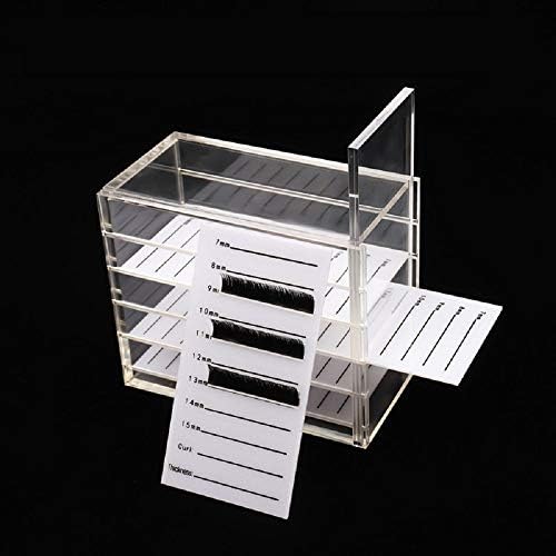 Eyelash Holder Case Acrylic Lash Plate Storage Organizer Box Professional 5 Layers Cear Display Drawer Grafting Fake Eye Lash Extension Tool