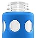 Ello Pure Glass Water Bottle with Silicone Sleeve, Cobalt Fizz, 20 oz