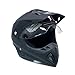MMG Dual Sport Off Road Motorcycle Full Face Helmet Dirt Bike ATV Flip-Up Visor (Model 23) - Matte Black, XL