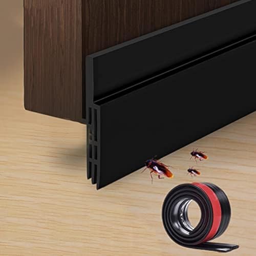 Lineshading 2 Sets Door Sweep Plastic PVC 1 3/4" X 36" Slide On Bottom Exterior Door Seal Strip For Weather Stripping Draft Stopper (Black - View #11