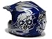 TMS Youth Kids Blue/silver Skull Dirt Bike Motocross Helmet Mx (Small)