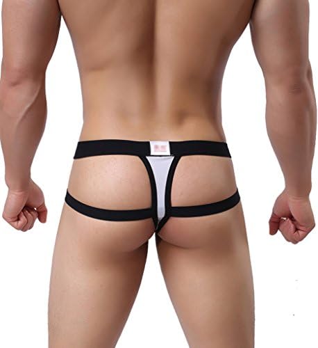 Men's Underwear Sexy Mesh Men's Taste T Word Pants Men's Underwear Fun Multi-Colors M White