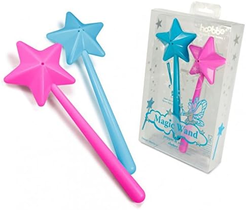 Present Time Silly Magic Wand Salt and Pepper Set, Pink and Blue
