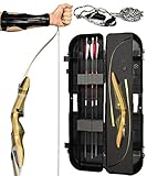 Spyder and Spyder XL Takedown Recurve Bow - Ready 2 Shoot Archery Set | INCLUDES Bow, Premium Carbon Arrows, Recurve Bow Case, Stringer Tool, Armguard, FREE GIFT