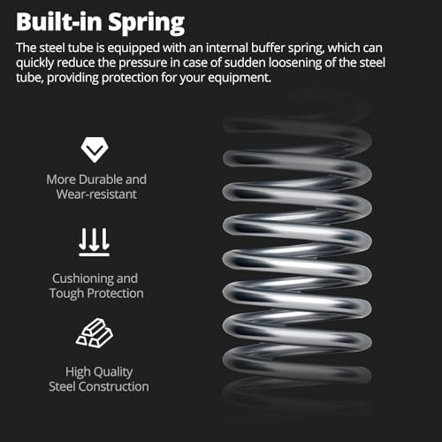 AMBITFUL AMBITFUL AS-300 Heavy Duty Light Stand with Launchers, 100% Stainless Steel, Maximum Height 305 cm, Photography Stand with Wheels for Softbox, Monolight, Reflector
