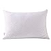 NTCOCO Pillow, Shredded Memory Foam Bed Pillows for Sleeping, with Washable Removable Bamboo Cooling Hypoallergenic Sleep Pillow for Back and Side Sleeper (White, Queen (1-Pack))