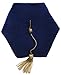 GraduationMall Graduation Doctoral Tam 6-Sided Blue Velvet with Gold Bullion Tassel