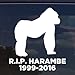 RIP HARAMBE Vinyl Decal for Cars, Windows, Laptops