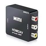 Jmday 1080p HDMI to AV 3RCA CVBS Composite Video Audio Converter Adapter for PS4 Xbox Nintendo Laptop Chromecast DVD VHS VCR Camera to Old TV Monitor
