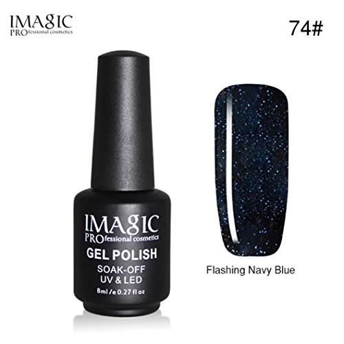Oksale® Black Bottle 8ML Gel Nail Polish Art Nail Gel UV LED Semi Permanent Varnish Long-Lasting Nail Polish (H) - Thumbnail 4