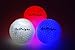 GoBright Red, White, and Blue LED Light Up Golf Balls - Ultra Bright Glow In the Dark Night Golf Balls (Pack of 3)