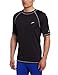 Speedo Men's Uv Swim Shirt Short Sleeve Loose Fit Easy Tee, Speedo Black, Uv Swim Shirt Short Sleeve Loose Fit Easy Tee