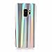 Samsung Galaxy S9 Case, EASEU Holographic Phone Case, Laser Beam Aura Glow Sparkle Bling Reflective Rainbow Super Slim Silver Soft TPU Protective Cover Case for Samsung Galaxy S9