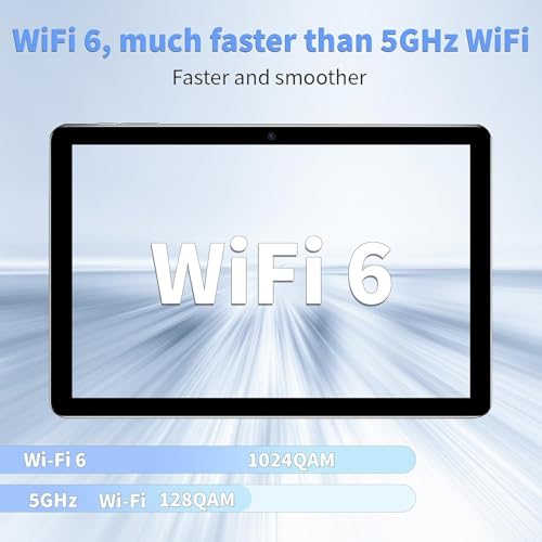 ECOPAD Android 15 Tablet, 10 Inch Tablets with Keyboard Mouse 12GB RAM + 64GB ROM +1TB Expand, 2 in 1 Tableta with WiFi 6 / Bluetooth/GMS Certified/IPS Touch Screen, Black Set