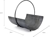 CHARLES BENTLEY Log Holder Juniper Circular Iron Silver 5kg Capacity 42x40x35cm view 9