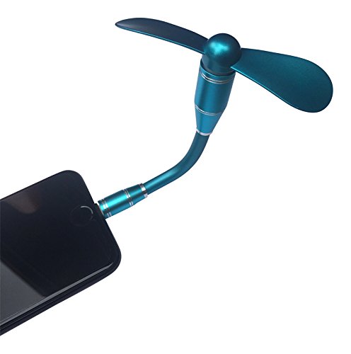Portable Fans for iPhone - 2-PACK - Blue and Silver iPhone Fans