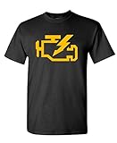 CHECK ENGINE LIGHT mechanic auto repair - Mens Cotton T-Shirt, XL, Black
