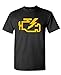 The Goozler Check Engine Light Mechanic auto Repair - Mens Cotton T-Shirt, L, Black