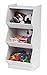 IRIS USA KSBS-3WHT 3 Tier Curved Edge Storage Shelf, 3 Shelves, White