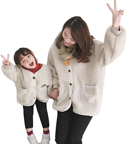 キッズ ノーカラーコート 中綿コート 親子服 カールボアラペルコートファーコート 家族お揃い 冬 防寒コート あったか