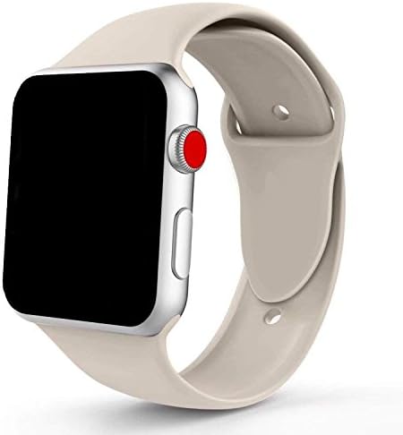 Cartee Soft Silicone Sport Strap Replacement Band Compatible with Apple Watch Band Series 4 40mm 44mm Series 3/2/1 38mm 42mm