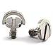 HJ Garden 2pcs 1/4-20 Thread D-Ring Stainless Steel Camera Fixing Screws for Camera Tripod Monopod QR Plate,D Shaft Quick Release Plate Mounting Screw 10mm Length