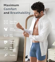 DAVID ARCHY Mens Underwear Boxer Briefs Breathable