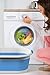 Vremi Collapsible Plastic Laundry Basket (blue)