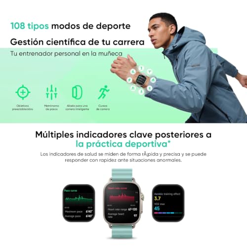 realme Watch 5 Smartwatch con batteria di 20 giorni, smartwatch con 108 modalità sportive, monitor della salute, smartwatch IP68, NFC, argento