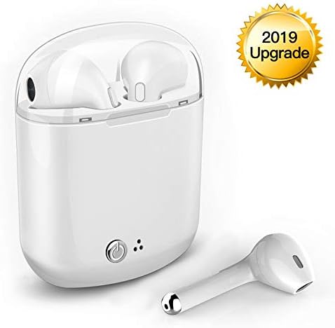 Wireless Earbuds Bluetooth 4.2 Headphones,True Sports in-Ear TWS Stereo Mini Headset w/Mic Extra Bass IPX5 Sweatproof Sports Earbuds,Noise canceling Headphones with Compatible with Android iOS( White)