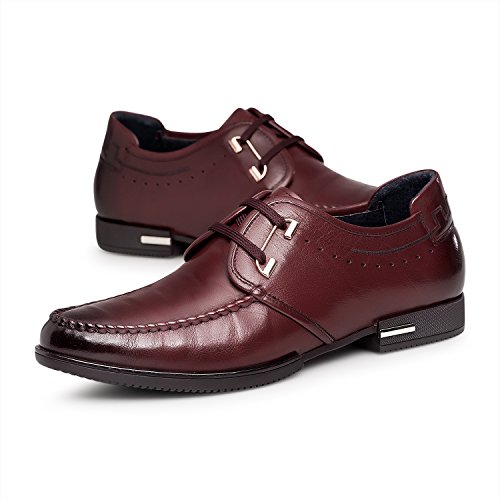 ZRO Men's fashion LaceUp Oxford MoccToe Shoe WINE US 7 FrenzyStyle