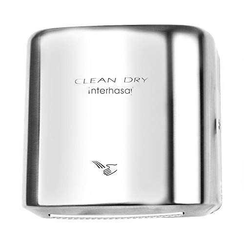 interhasa! Heavy Duty Stainless Steel Hand Dryer for Bathroom,950W(Polished) Automatic Commercial High Speed