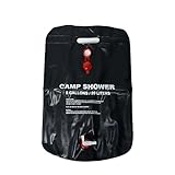 JCELE Water Bag Shower Bag for Outdoor Camping Hiking Heated by Solar Energy 20L