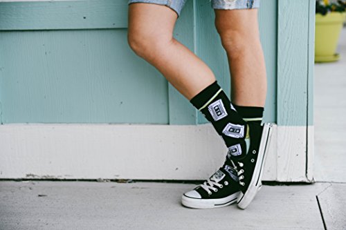 Woven Pear, Women Mix Tape Socks, One Size