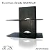 Component Shelf Mount with wood grain and two large glass shelves AEON-60202 primary