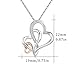 MEDWISE Three Generations Necklace for Grandma Gifts Jewelry S925 Sterling Silver Grandmother Mom Granddaughter Mothers Day Necklace Jewelry Birthday Gifts Rose Gold Tone Infinity Love