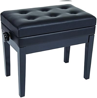 Kinsman Kpb10bk Deluxe Adjustable Piano Bench With Storage Black Amazon Co Uk Musical Instruments
