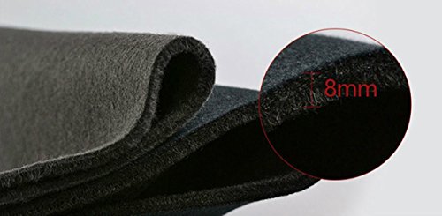 FMtoppeak Dashboard Dash Dark Mat Dash Mat Sun Cover Pad for Jeep Patriot 2011-2016 Red with Logo