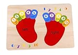 Toysters Wooden Chunky Foot Puzzle for Toddlers | 16-Piece Counting Numbers, Math Puzzle Game | Preschool Educational Toy Helps Improve Fine Motor Skills | Suitable for Boys and Girls Ages 2, 3 and 4