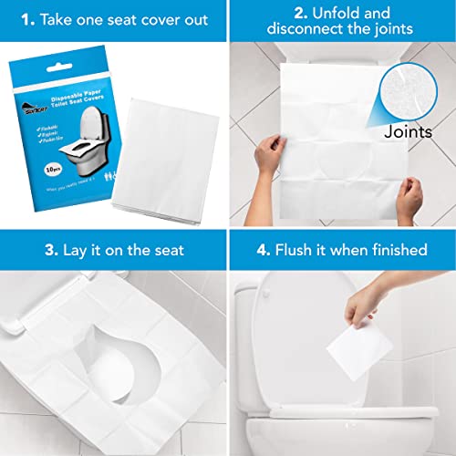 SoNeat Disposable Toilet Seat Covers 150 CT of XL Thick Flushable