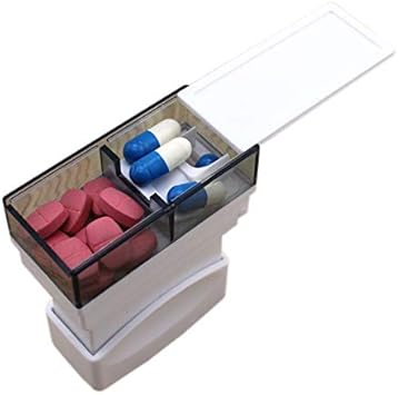 OFKPO Cortador de Pastillas con Almacenamiento Caja, Blanco ...