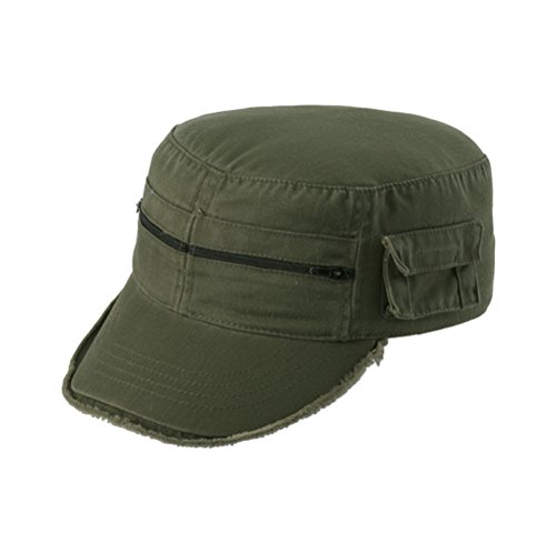Zippered Enzyme Army Cap-Olive