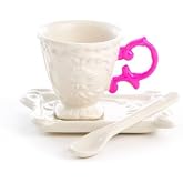 I-Wares Porcelain 3 Piece Coffee Cup &amp; Saucer Set Color: Light Blue