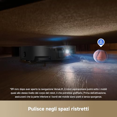 X50 Master Robot Aspirapolvere con Stazione Base Compatta da 24,9 cm, Stazione Base 8 in 1, Sistema di Superamento Ostacoli Efficace, Aspirazione Fino a 20.000 Pa, Spazzola Antigrovigli