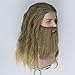 Miss U Hair Men Wig And Beard Long Curly Golden Brown Wig Funny Wigs Halloween Costume Party