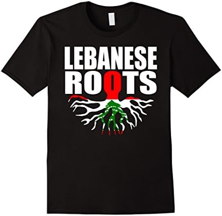 Men's Teecastle Lebanese Roots Lebanon  Pride Flag Gift T-Shirt Large Black