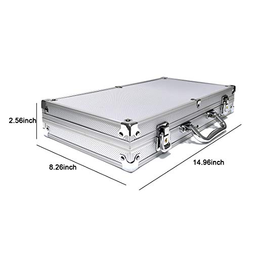 KAILE Poker Chips Set Heavy Duty 13 Gram Chips Texas Holdem Cards Game Blackjack Gambling Chips with Aluminum Case (300 pcs) - Thumbnail 4