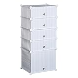 HOMCOM 5 Drawer Storage Cube Stackable Portable